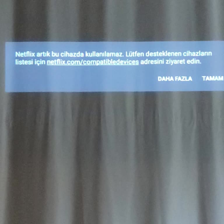 Projeksiyon Cihazında Netflix Güncelleme Sorunu Ve Erişim Engeli
