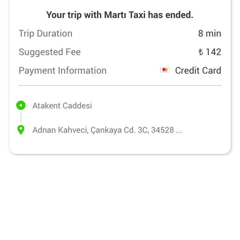 Martı Taxi İle Hem IBAN Hem Kredi Kartımdan Para Çekildi