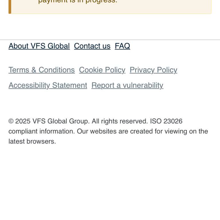 Vize Randevusu Alımında Ödeme Hatası Ve Acil Destek Talebi