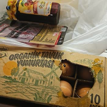 Trendyol GO Siparişimde Kırık Yumurtalar Ve Eksik Fiş Mağduriyeti