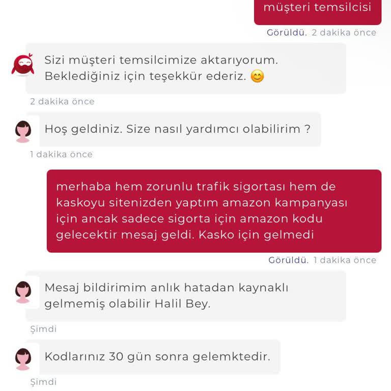 Kasko Kampanyası Amazon Hediye Çeki Gönderilmedi, Mağduriyetim Giderilmiyor