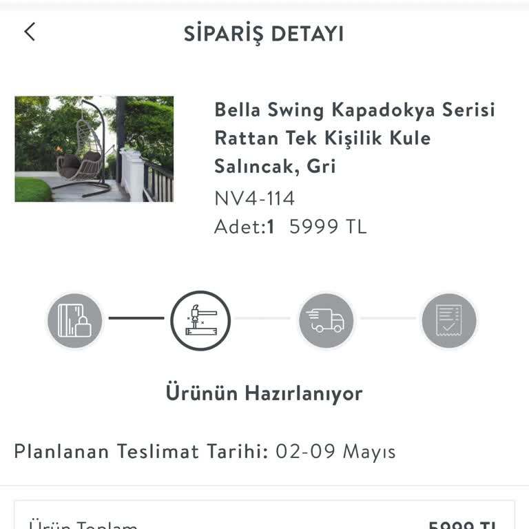 Vivense'den Sipariş Edilen Salıncağın Teslim Edilmemesi Ve İade Sorunu
