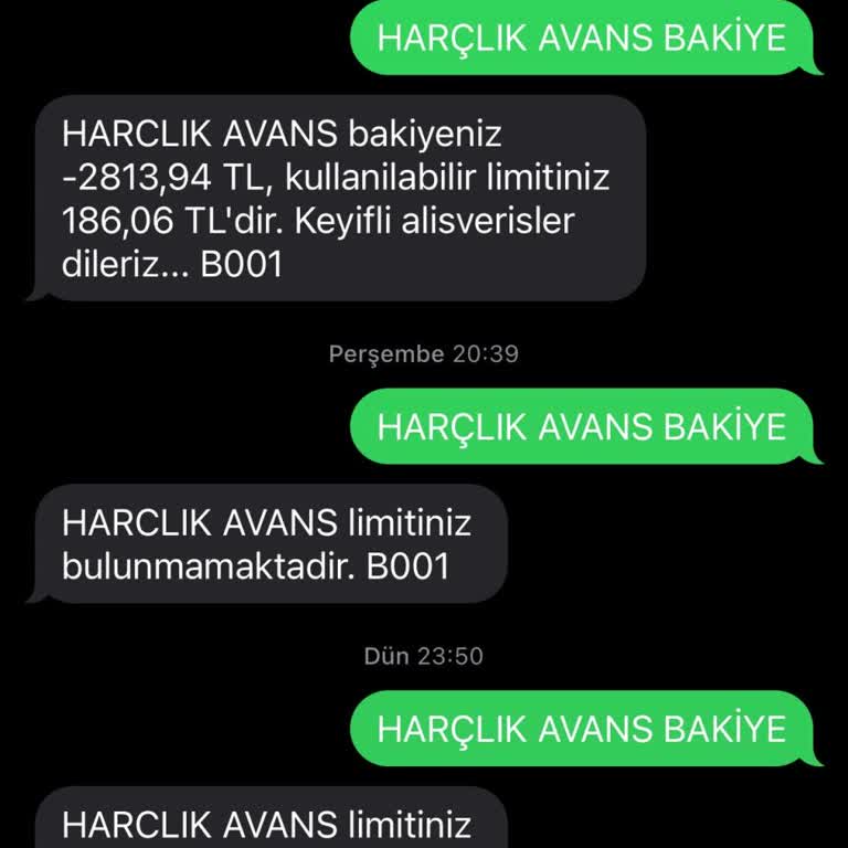 Harçlık Avansım Kredi Kartı Açıldığı Halde Kullanılamıyor