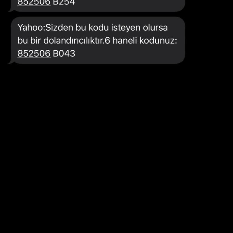 Yahoo Hesabım Olmadığı Halde SMS Doğrulama Kodu Geldi