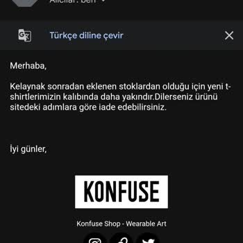 Konfuse Shop Aldığım Ürünlerde Beden Ve Kalıp Farkı İle Cilt Sorunu Yaşadım