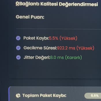 Sürekli Donma Ve Paket Kaybı Nedeniyle İnternet Kullanılamaz Halde