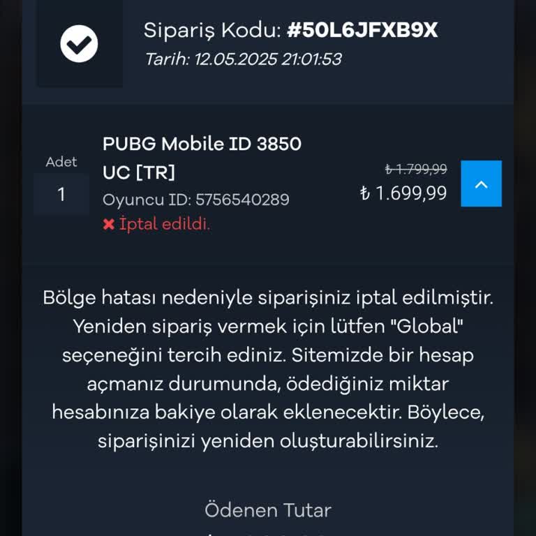 Plyr Ödeme Yapıldı Ama Hizmet Ve İade Sağlanmadı