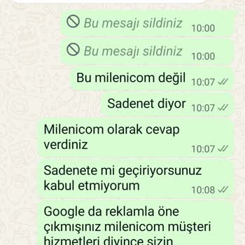 Millenicom Sanıp Aradım Farklı Bir Firmadan Abonelik Başlatıldı