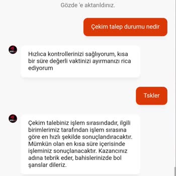 Çekim Talebimin Saatlerdir Sonuçlanmaması Ve İletişim Sorunları
