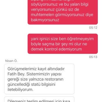 Gece Siparişim Teslim Edilmedi, Canlı Destek Yardımcı Olmadı