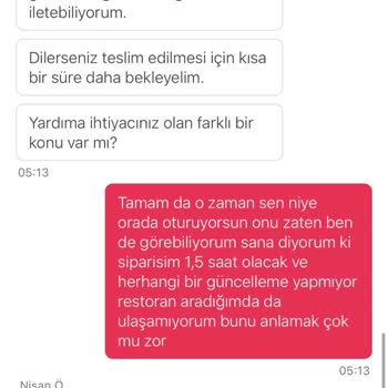 Gece Siparişim Teslim Edilmedi, Canlı Destek Yardımcı Olmadı