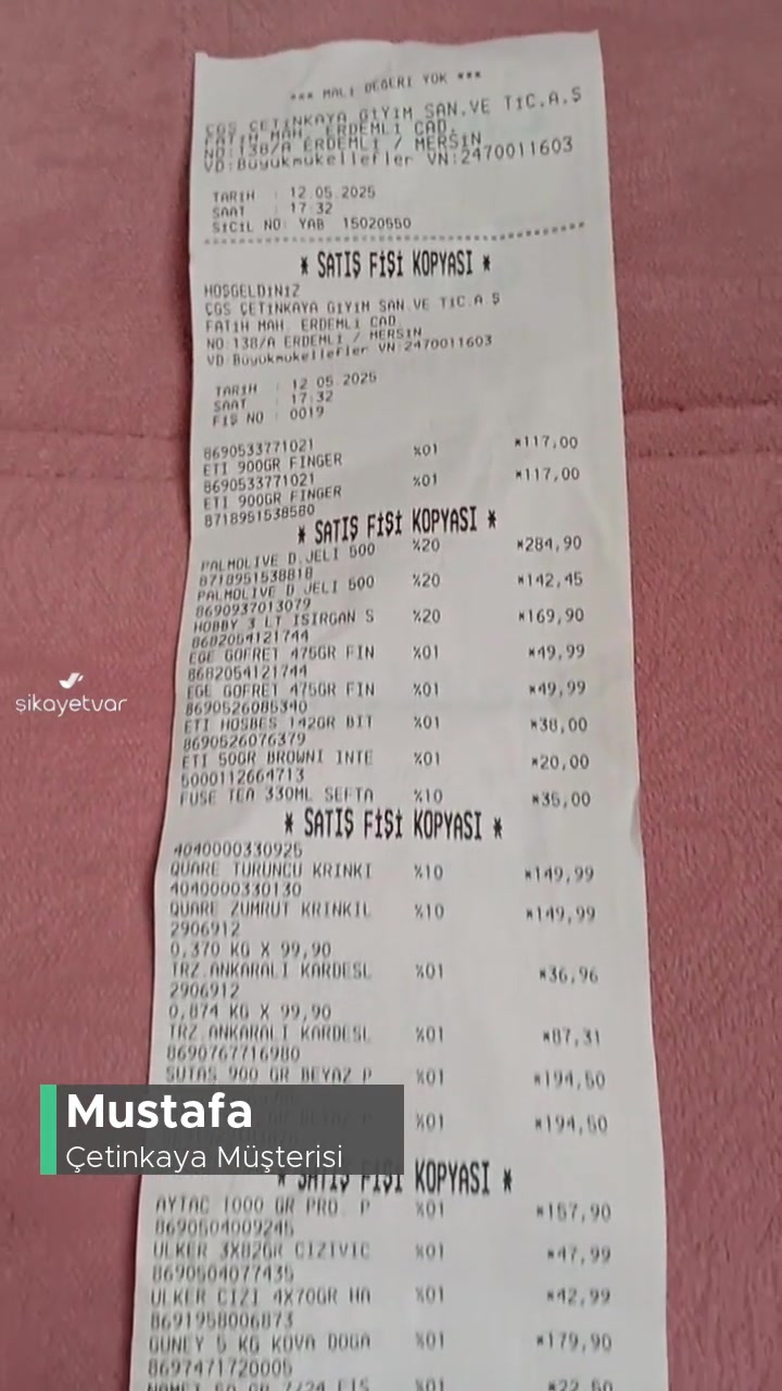 Çetinkaya Fazladan Ücret Alınmış videonun kapak resmi