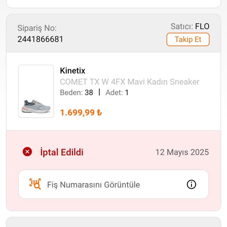 Kampanyadan Alınan Ayakkabının Satış Sonrası İptal Edilmesi
