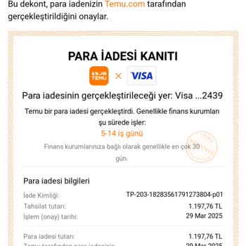 Para İadesi Bir Aydır Yapılmadı, Çözüm Bekliyorum