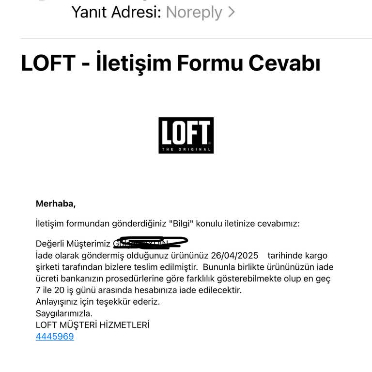 Loft İade Ücretim 20 Günü Geçti Hala Yatırılmadı
