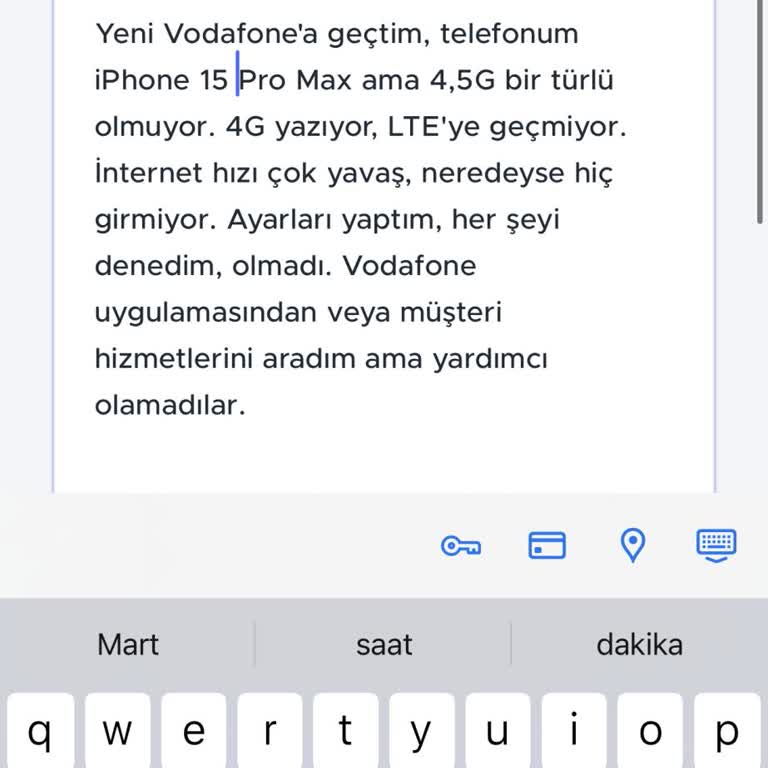 Vodafone'da 4.5G Sorunu Ve Yavaş İnternet
