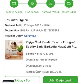 Sipariş Verilen Ürünün Teslim Edilmemesi Ve Sorunun Çözülememesi