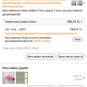 Temu'dan İptal Edilen Siparişlerimin Para İadesi Yapılmıyor