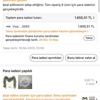 Temu'dan İptal Edilen Siparişlerimin Para İadesi Yapılmıyor