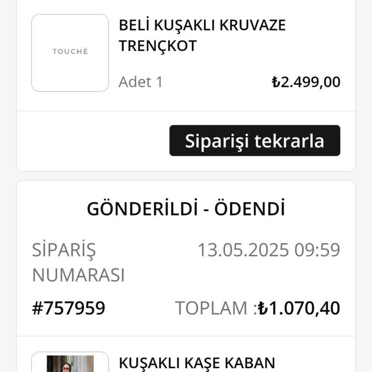Touché Privé İade Ücreti Ve Sipariş Gecikmesi Sorunu