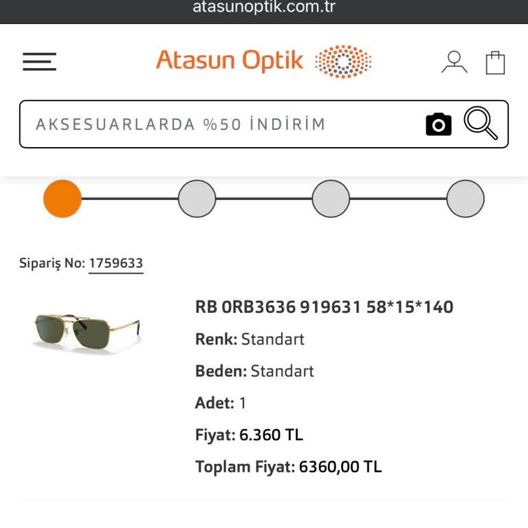 Atasun Optik'ten Alınan Anneler Günü Siparişimde Süreç İlerlemedi, Mağdur Oldum