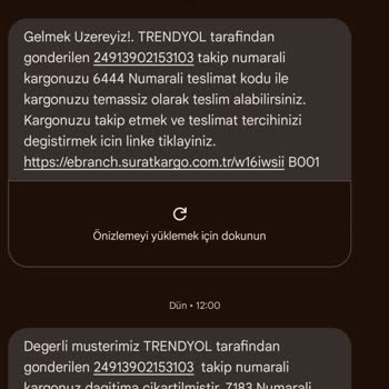 Sürat Kargo Konya Yazır Şubesi'nde Teslimat Sorunu Ve Bilgilendirme Eksikliği
