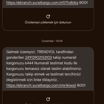 Sürat Kargo Konya Yazır Şubesi'nde Teslimat Sorunu Ve Bilgilendirme Eksikliği