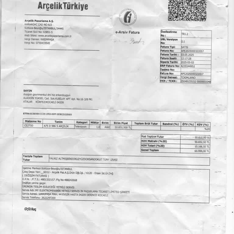 Arçelik'ten Alınan TV Ve Fatura Sürecinde Yaşanan Sorunlar Psikolojimi Bozdu