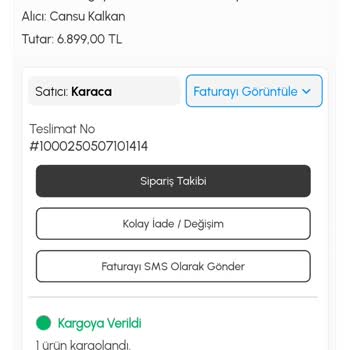 Karaca Online'dan Aldığım Ürün Teslim Edilmedi, Müşteri Hizmetlerine Ulaşılamıyor