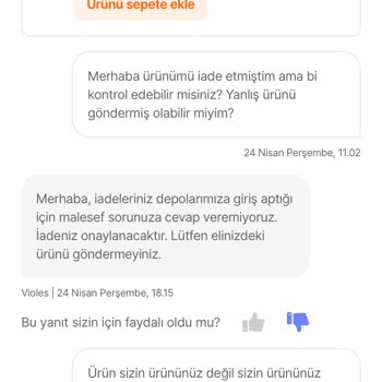 Yanlış Ürün İadesi Sonrası Mağduriyet Ve Maddi Zarar