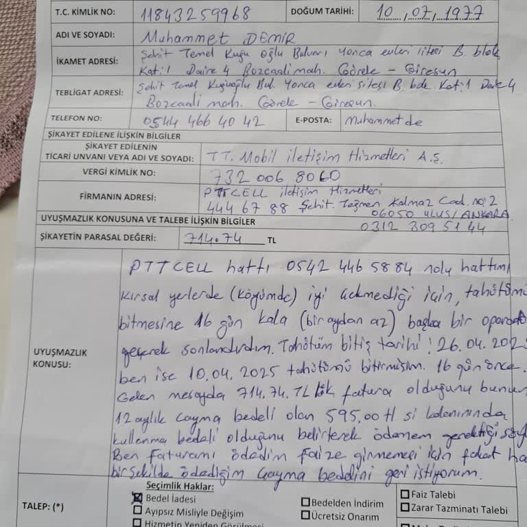 Taahhüt Bitimine Yakın Hattımı Taşıdım Yine De Yüksek Fatura Çıktı