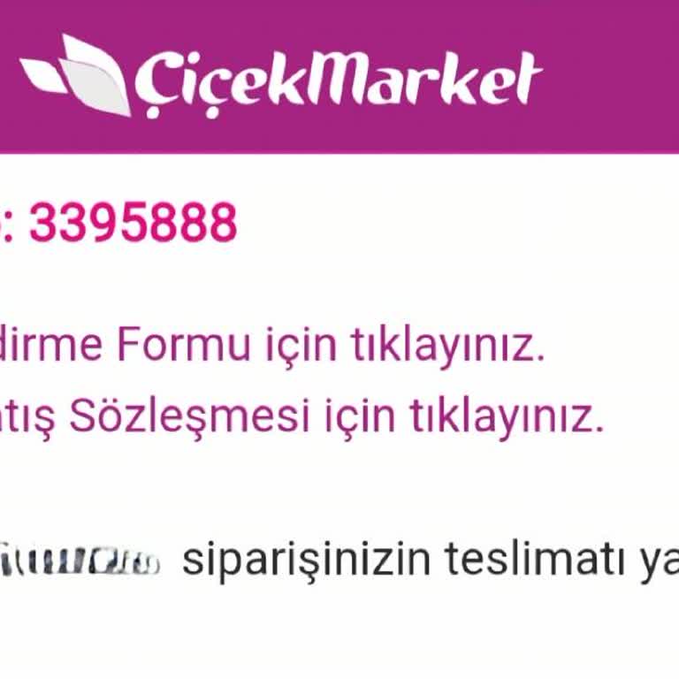 Teslim Edilmeyen Çiçek Siparişi Ve Ulaşılamayan Müşteri Hizmeti