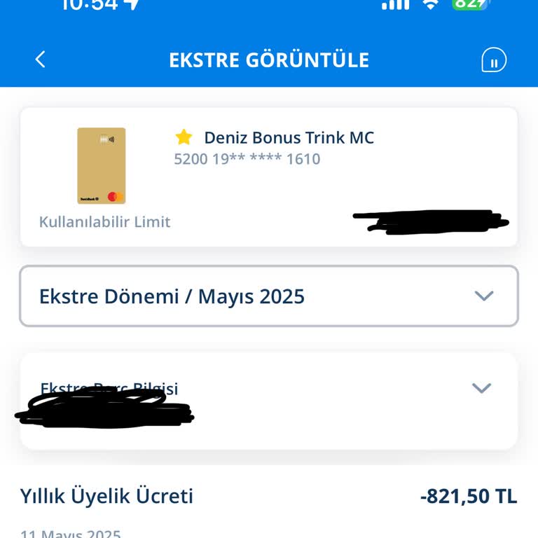 Kredi Kartıma İzinsiz Yıllık Aidat Ücreti Yansıtıldı
