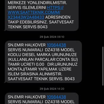 Garanti Süresi Dolan Saatte Sürekli Su Alma Ve Yüksek Servis Ücreti Mağduriyeti