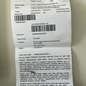 Aldığım Üründe Açılma Oldu, Değişim Yerine Tamir Teklifi Hayal Kırıklığı Yarattı