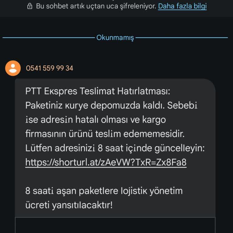 PTT Adıyla Toplu Mesajlarla Kişisel Bilgiler Tehlikede