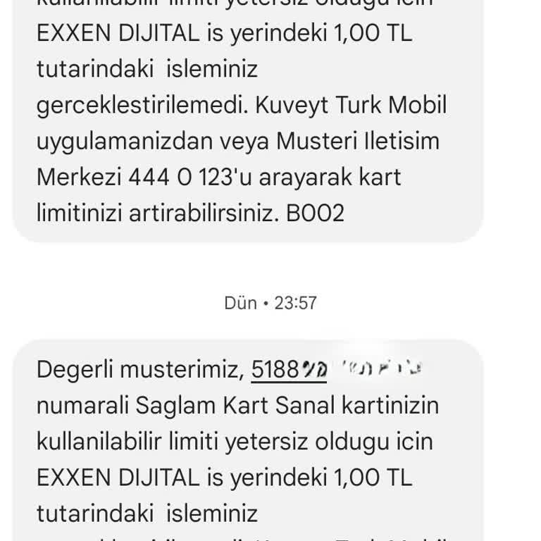 Exxen Üyeliğim Olmadan Kartımdan İzinsiz Para Çekilme Girişimi