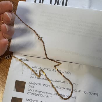 Sipariş Ettiğim Kolye Kısa Sürede Soldu, Mağduriyetim Giderilmiyor