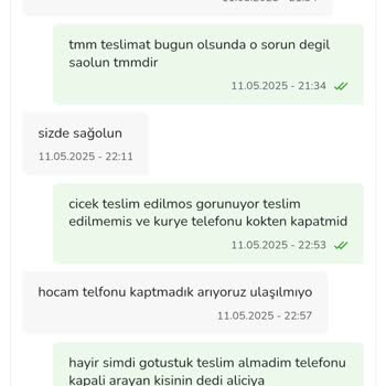 Çiçek Sepeti Anneler Günü Siparişim Teslim Edilmedi, Müşteri Hizmetlerinden Destek Alamıyorum
