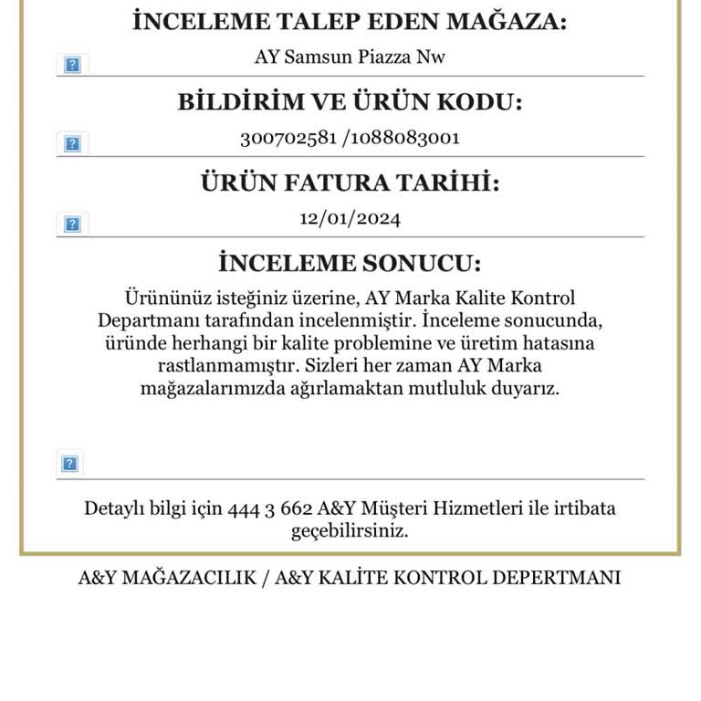 Network Markalı Kabanımda Tüylenme Sorunu Ve İade Reddi