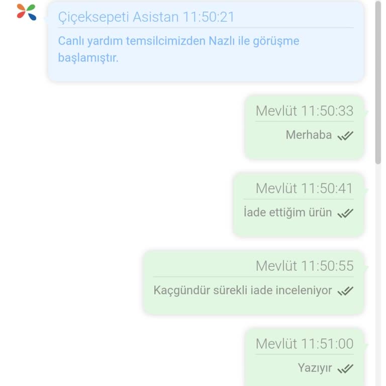 Çiçek Sepeti'nde İade Süreci Ve Canlı Yardımda Cevapsızlık Sorunu