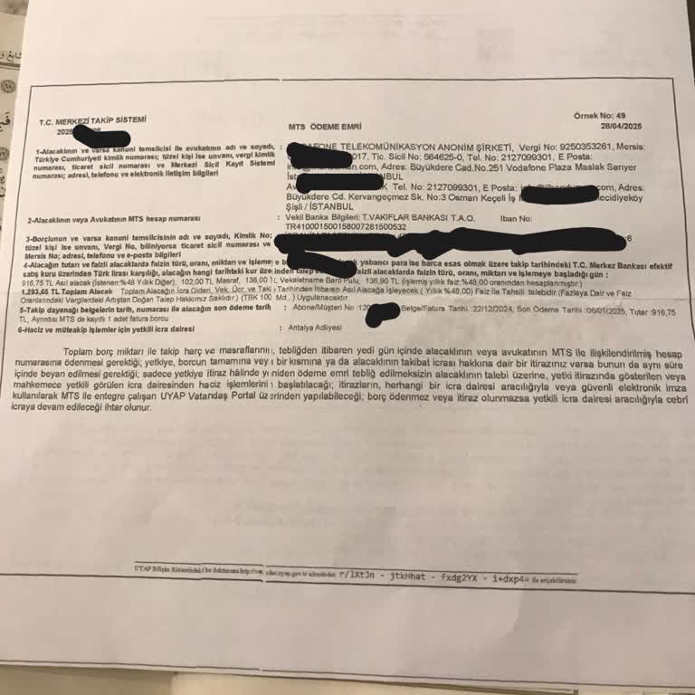 Vodafone Cayma Bedeli Ve Hatalı İcra İşlemi Mağduriyeti