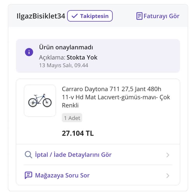 N11'den Stokta Olmayan Ürün Satışı Ve Mağduriyet