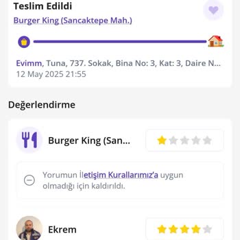 Burger King Siparişimde Eksik Ve Yanlış Malzemeler Mağduriyet Yaşadım