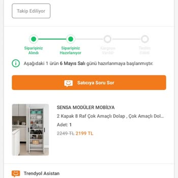 Siparişim Hazırlanıyor Dendi, Hiçbir Destek Alamadım