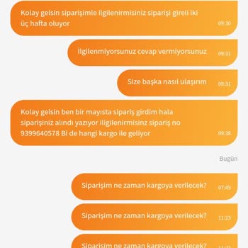 Siparişim Hazırlanıyor Dendi, Hiçbir Destek Alamadım