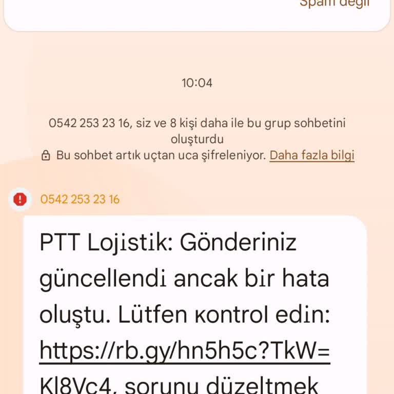 PTT Adıyla Sahte Kargo Mesajı Ve Haksız Ücret Talebi