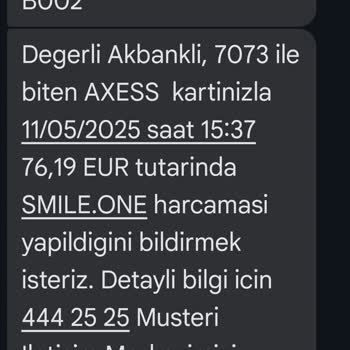 Akbank'ın Güvenlik Açığı Nedeniyle Bilgim Dışında Yüksek Tutarla Yapılan Harcamalar Ve Belirsiz İtiraz Süreci