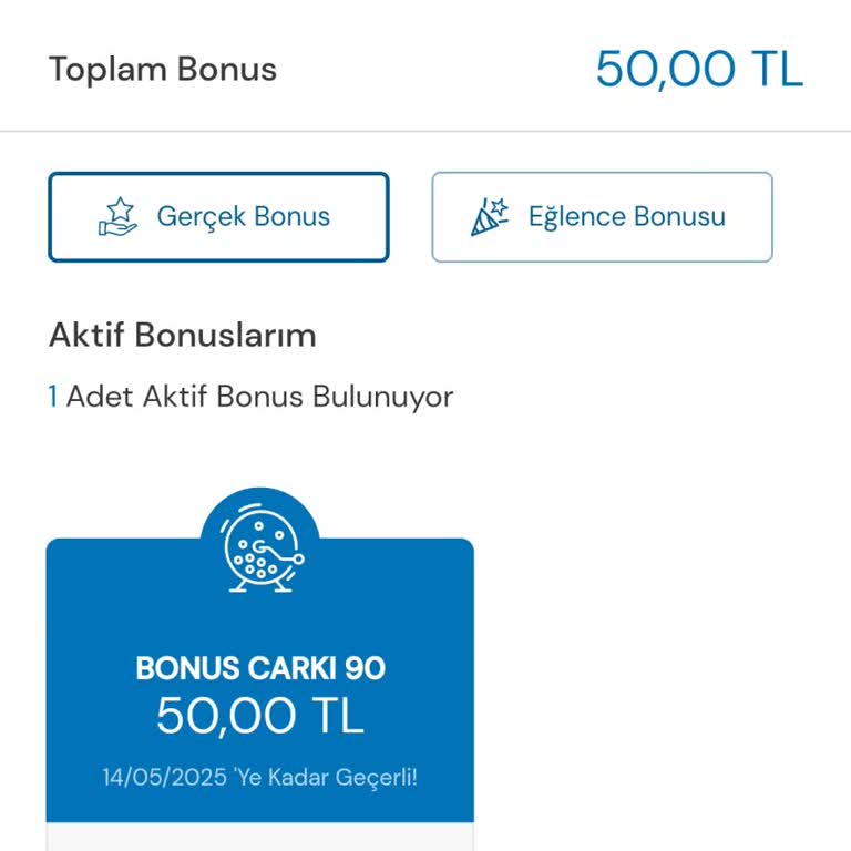 Verilen Bonus Kullanılamıyor, Sorunun Çözülmesini İstiyorum