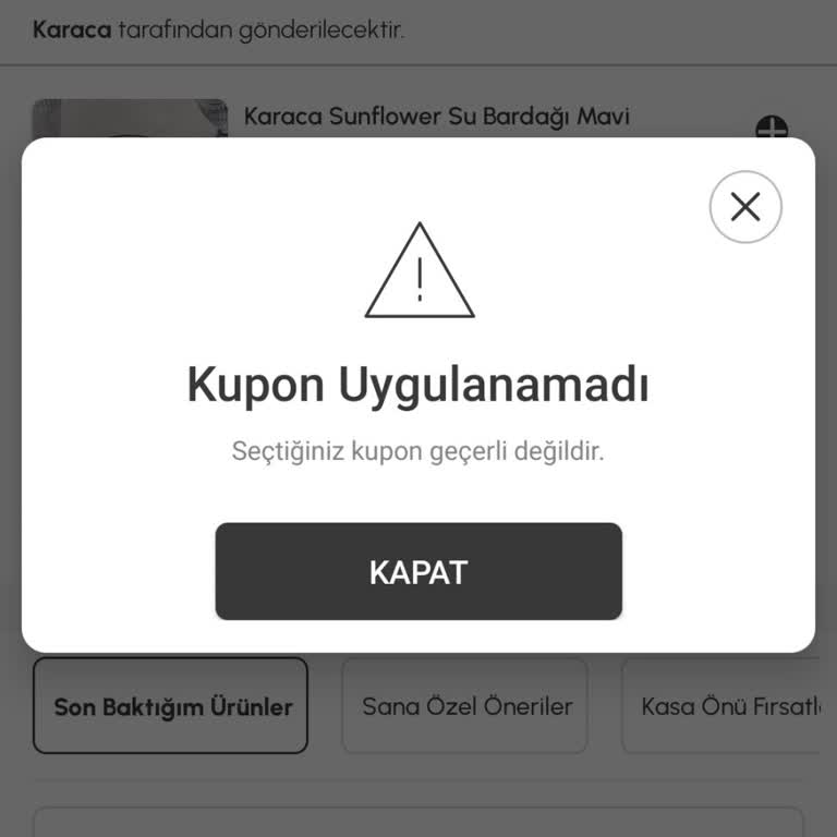 Hatalı Ürün İçin Çözüm Sunulmadı, Kupon Kullanılamıyor